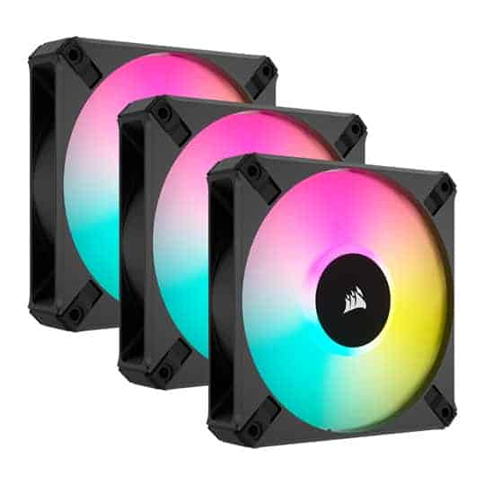 Corsair iCUE AF120 RGB ELITE Black 120mm 3 Fan + Lighting Node CORE Pack